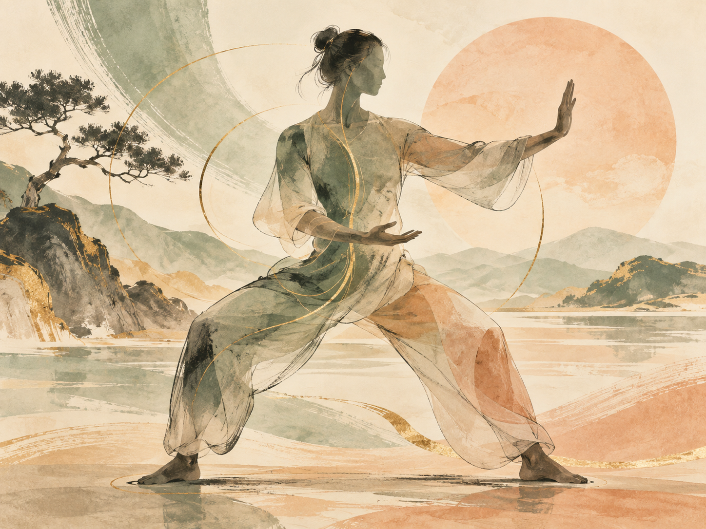 Mindful Tai Chi movement representing the Body area of an Apex Tai Chi membership