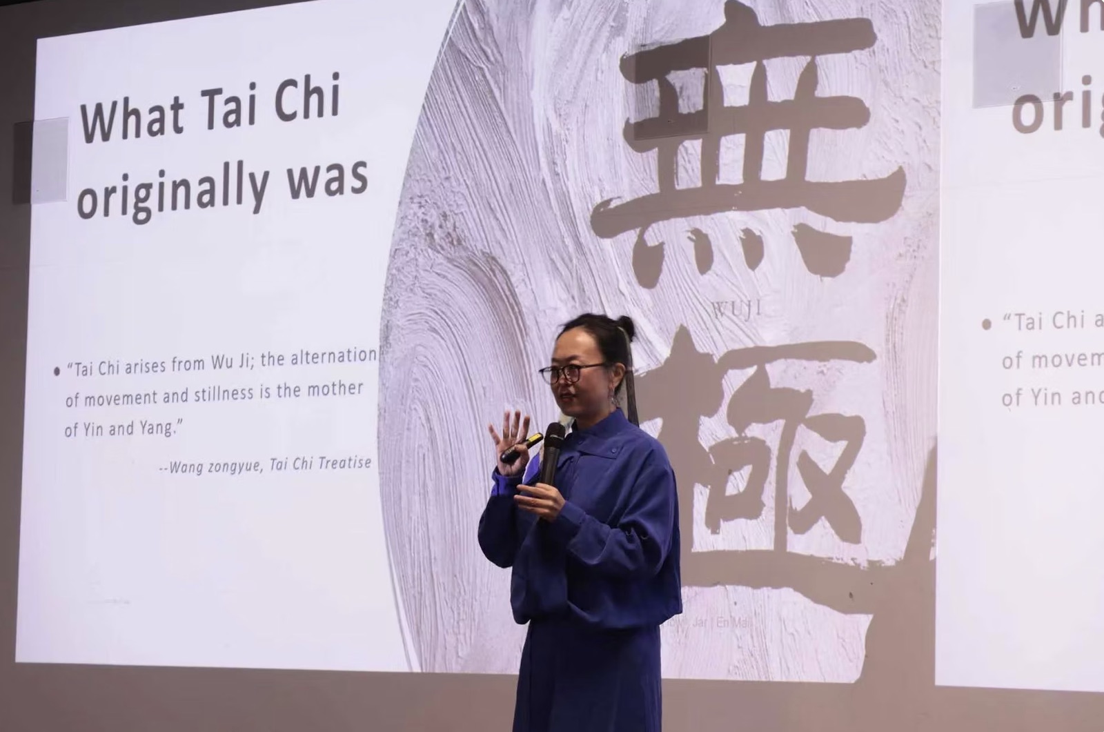 Dr Jar delivering a specialist Tai Chi speaking engagement
